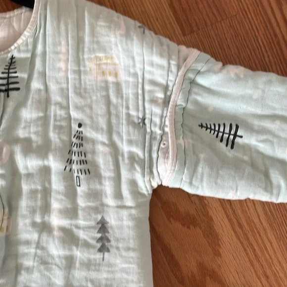 Kids One Piece in Light Blue with Forest Print - Picture 3 of 8